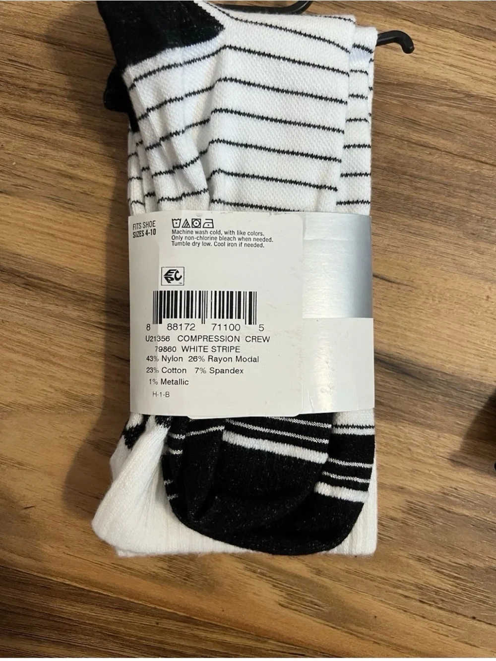 Hue Women’s Black Jean Socks, White Stripe Compression Socks, Red/Black Socks